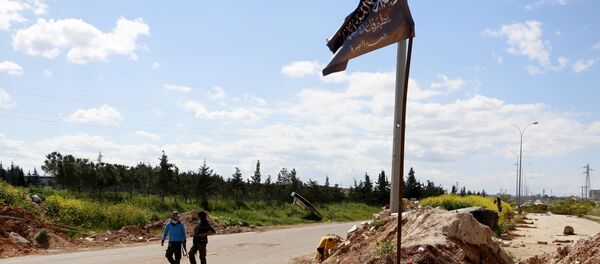 Bandera de Frente al Nusra Bandera de Frente al Nusra - Sputnik Mundo
