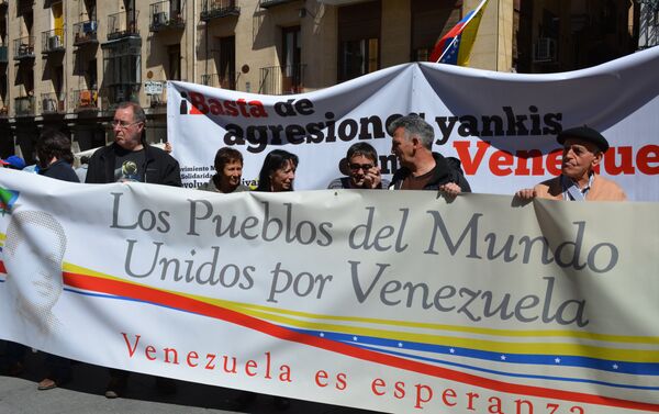 Concentración en Madrid en solidaridad con Venezuela - Sputnik Mundo