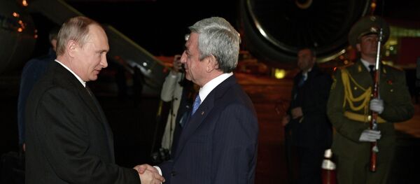 Рабочий визит президента России В.Путина в Армению - Sputnik Mundo