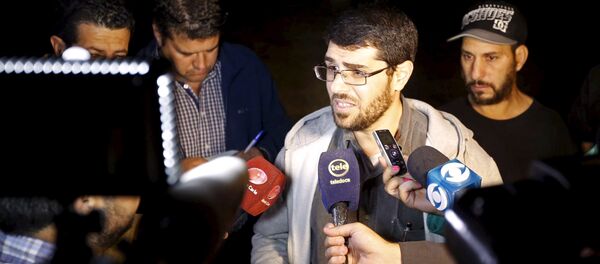 Omar Mahmoud Faraj y Abdul din Muhammed Tawes en Montevideo - Sputnik Mundo