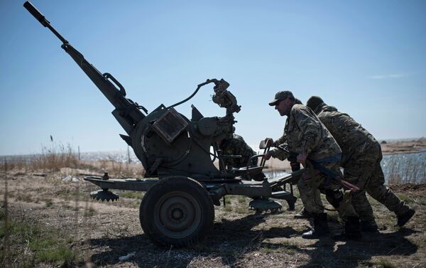 Los combatientes del batallón Azov en Shirókino - Sputnik Mundo