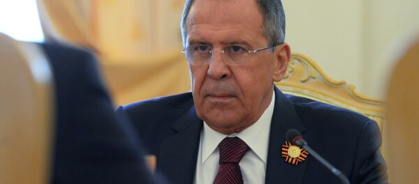 Serguéi Lavrov durante la reunión con su homólogo austríaco Sebastian Kurz Serguéi Lavrov durante la reunión con su homólogo austríaco Sebastian Kurz - Sputnik Mundo