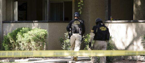 Policía cerca del lugar del tiroteo en Garland - Sputnik Mundo