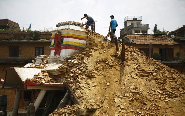 Consecuencias del terremoto en Nepal - Sputnik Mundo