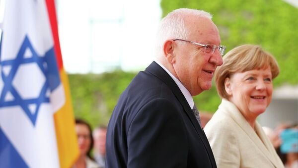 Presidente de Israel, Reuven Rivlin y canciller de Alemania, Angela Merkel - Sputnik Mundo