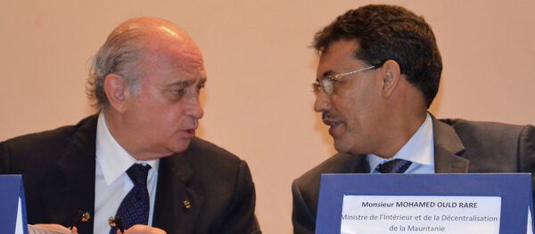 Ministro del Interior español, Jorge Fernández Díaz y Mohamed Ould Ahmed Salam - Sputnik Mundo