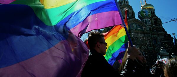 Manifestación de LGBT en San Petersburgo - Sputnik Mundo