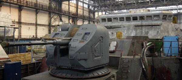 Construcción de la fragata del proyecto 3.9 Gepard en el astillero ruso de Zelenodolsk (archivo) Construcción de la fragata del proyecto 3.9 Gepard en el astillero ruso de Zelenodolsk (archivo) - Sputnik Mundo