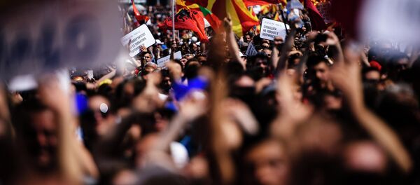 Protestas en Macedonia (archivo) Protestas en Macedonia (archivo) - Sputnik Mundo