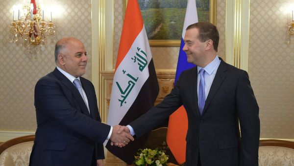 Primer ministro de Irak, Haider al Abadi y primer ministro de Rusia, Dmitri Medvédev Primer ministro de Irak, Haider al Abadi y primer ministro de Rusia, Dmitri Medvédev - Sputnik Mundo