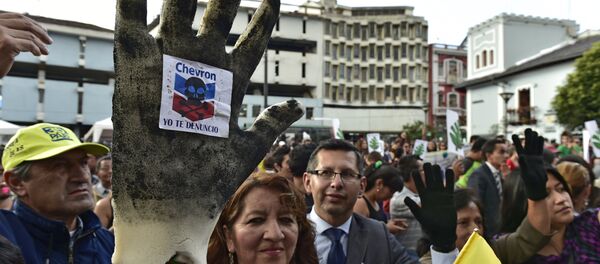 Protestas contra Chevron en Quito - Sputnik Mundo