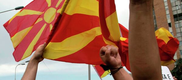 Macedonia protest - Sputnik Mundo