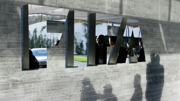 The FIFA logo at the headquarters Zurich, Switzerland - Sputnik Mundo