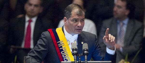 Rafael Correa, presidente de Ecuador Rafael Correa, presidente de Ecuador - Sputnik Mundo