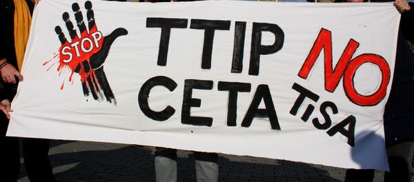 Manifestación contra TiSA, TTIP y CETA - Sputnik Mundo