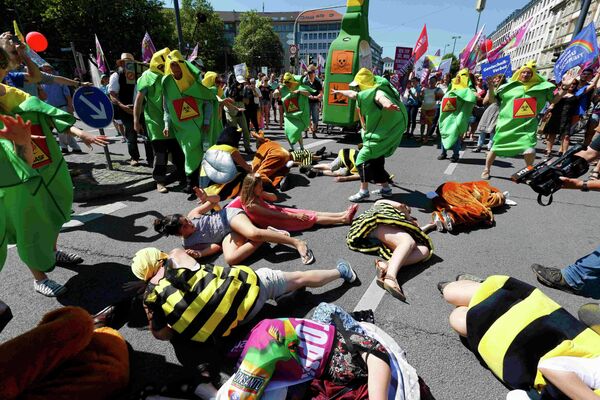 Protestas contra la cumbre del G7 en Munich - Sputnik Mundo