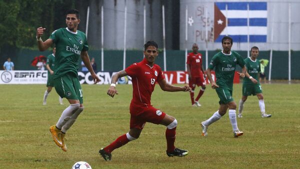 Futbolistas del equipo nacional de Cuba y de New York Cosmos - Sputnik Mundo