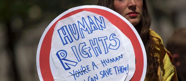 Una manifestación a favor de la Ley de Derechos Humanos en Londres Una manifestación a favor de la Ley de Derechos Humanos en Londres - Sputnik Mundo