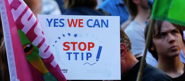 Manifestación contra TTIP en Alemania - Sputnik Mundo