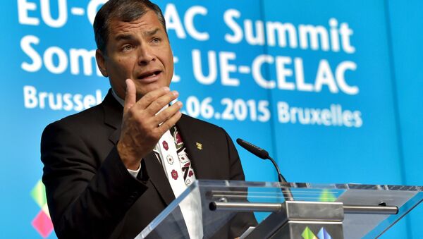 Rafael Correa, presidente de Ecuador - Sputnik Mundo