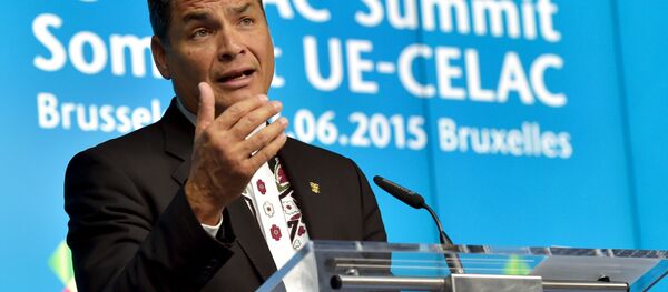 Rafael Correa, presidente de Ecuador - Sputnik Mundo