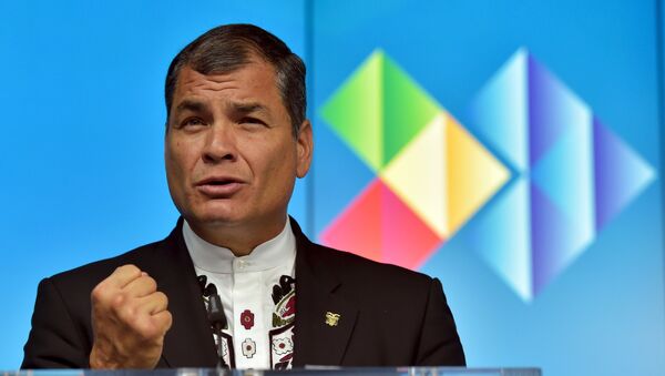 Rafael Correa, presidente de Ecuador - Sputnik Mundo