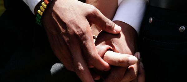 Ceremonia de la boda gay simbólica en Lima - Sputnik Mundo