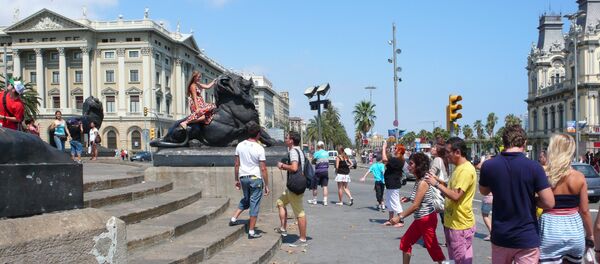 Turistas en Barcelona - Sputnik Mundo