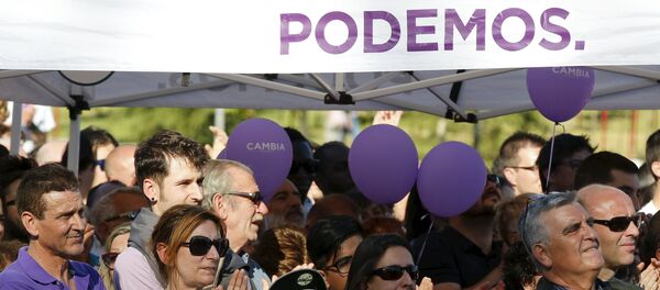 Marcha en apoyo del movimiento Podemos en Madrid Marcha en apoyo del movimiento Podemos en Madrid - Sputnik Mundo