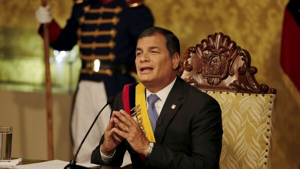 Rafael Correa, presidente de Ecuador - Sputnik Mundo