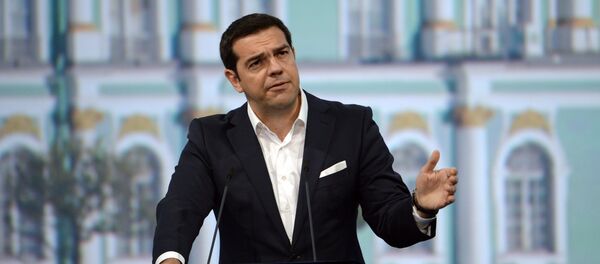 Alexis Tsipras, primer ministro de Grecia, en el foro de San Petersburgo - Sputnik Mundo