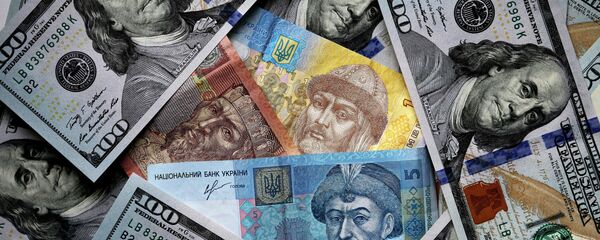 Dolares de EEUU y grivnas de Ucrania - Sputnik Mundo