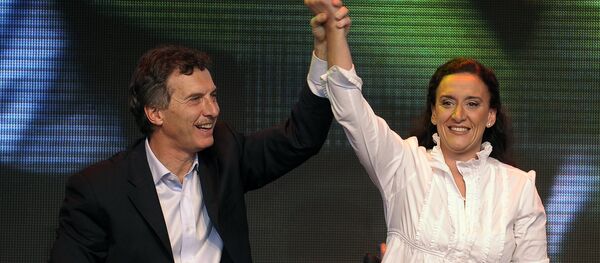 Líder de Propuesta Republicana, Mauricio Macri (izda.) y senadora Gabriela Michetti (archivo) - Sputnik Mundo