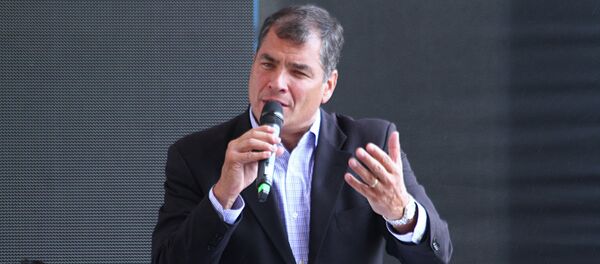 Rafael Correa, presidente de Ecuador - Sputnik Mundo