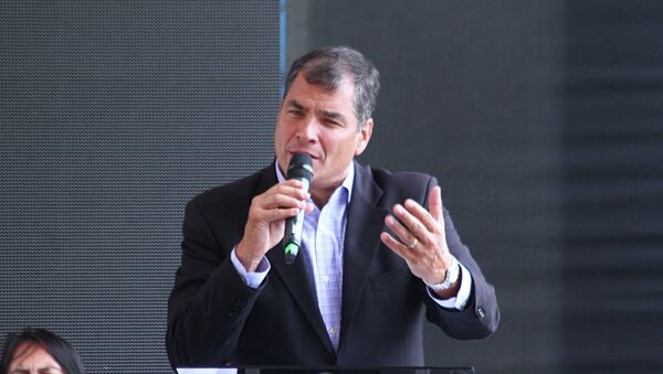 Rafael Correa, presidente de Ecuador - Sputnik Mundo