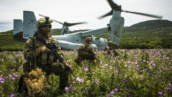 Marines estadounidenses en Sierra Del Retin, España - Sputnik Mundo