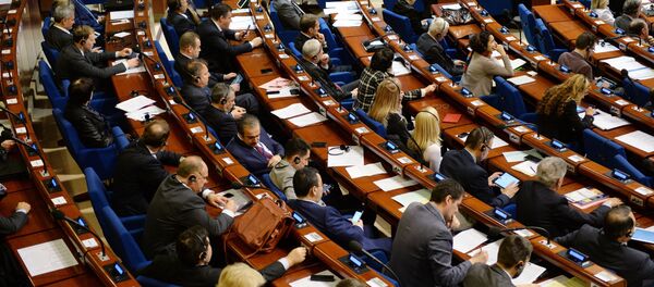 Delegates during a plenary meeting held as part of the winter session of the Parliamentary Assembly of the Council of Europe (PACE) - Sputnik Mundo