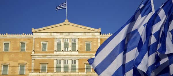 Bandera de Grecia en Atenas - Sputnik Mundo