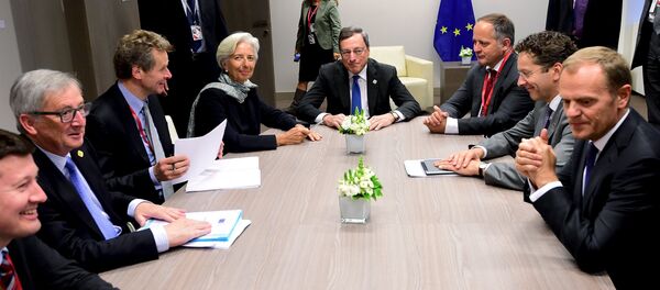 Representantes del Eurogrupo en Bruselas, Bélgica, el 22 de junio, 2015 - Sputnik Mundo