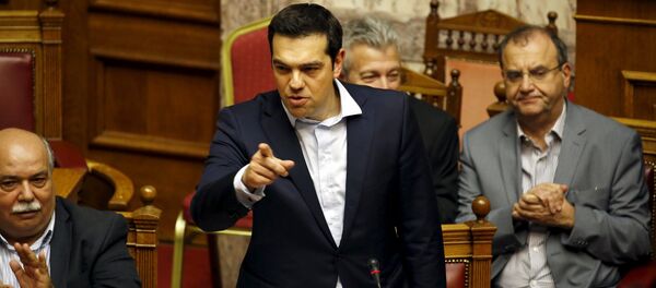 Alexis Tsipras, primer ministro de Grecia, en el Parlamento griego - Sputnik Mundo