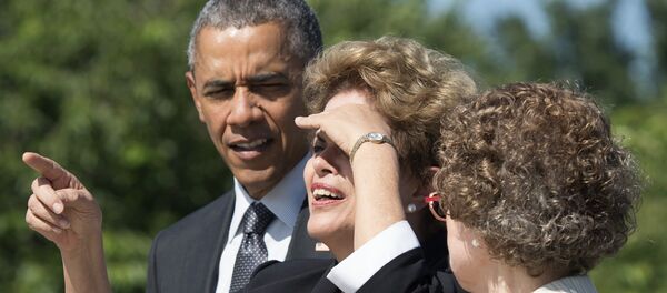 El presidente de EEUU, Barack Obama, y la presidenta de Brasil, Dilma Rousseff - Sputnik Mundo