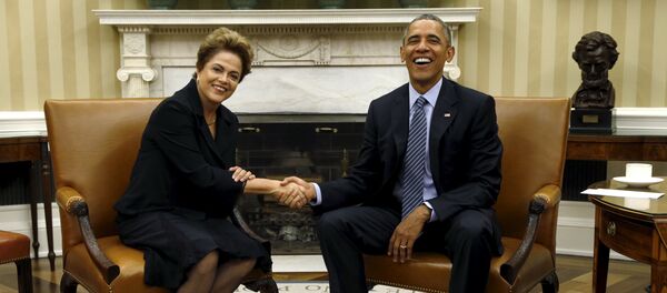 Presidenta de Brasil, Dilma Rousseff y presidente de EEUU, Barack Obama - Sputnik Mundo