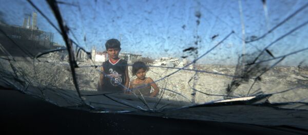 Niños en Gaza Niños en Gaza - Sputnik Mundo