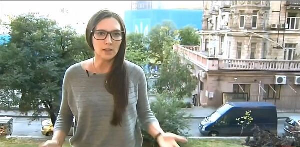 Alexandra Cherepniná, reportera del Canal 1 ruso - Sputnik Mundo