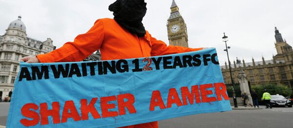 Protesta contra la detención de Shaker Aamer en London (archivo) - Sputnik Mundo