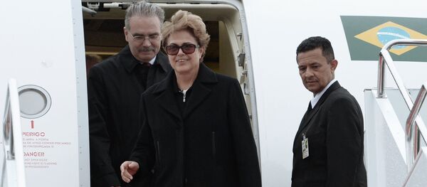 La presidenta de Brasil, Dilma Rousseff, llega a la cumbre de los BRICS - Sputnik Mundo