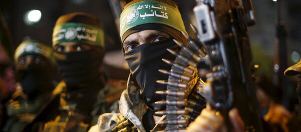 Militantes palestinos de Hamás en la Ciudad de Gaza, el 8 de julio, 2015 - Sputnik Mundo