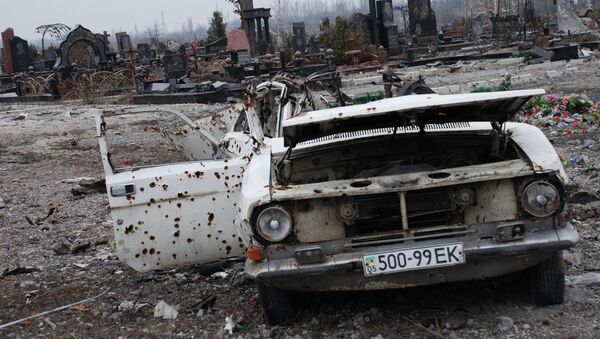 Consecuencias del bombardeo en Donetsk - Sputnik Mundo