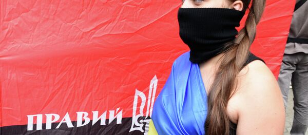 Mitin del grupo radical Pravy Sektor en Kiev - Sputnik Mundo
