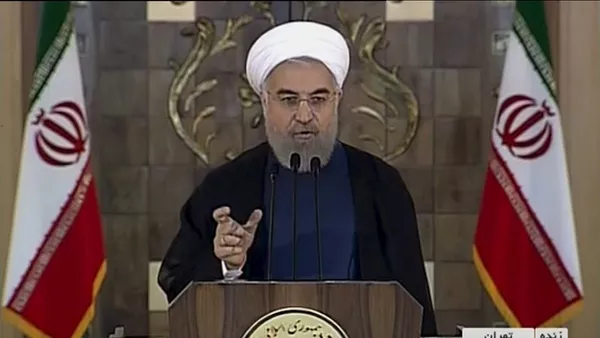 Captura de pantalla del discurso de Hasán Rohani,14 de julio, 2015 - Sputnik Mundo